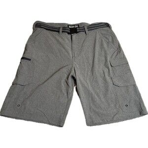 Iron Co Iron Flex Men’s Gray Shorts Size 36 Stretch Chino Boardwalk